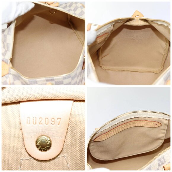 LOUIS VUITTON Damier Azur Speedy 30 Hand Bag N41533 LV Auth 88905AV - Picture 15 of 16